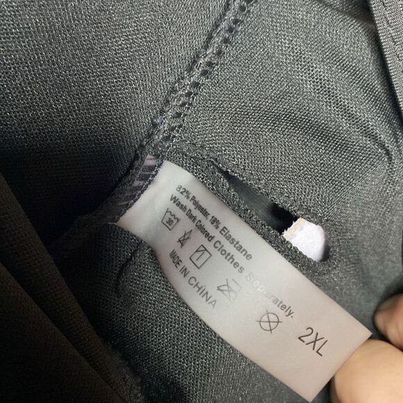 Black Tiered One Piece Black Swimsuit Size 2XL - Picture 4 of 7